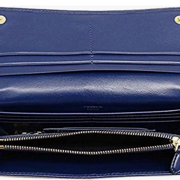 Prada Tessuto Quilted Nylon Continental Flap Wallet 1M1132, Blue - Picture 9 of 10